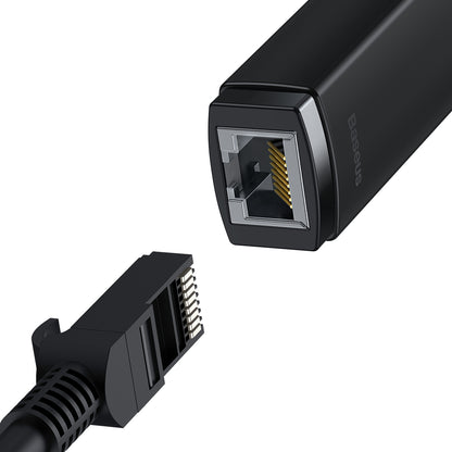 Karta sieciowa Baseus Lite, USB-C - RJ45, czarna WKQXX000301 