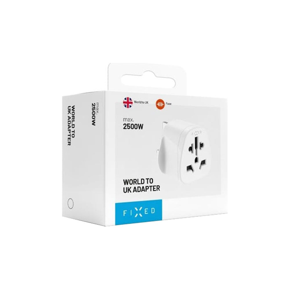 Adapter Sieciowy Fixed EU / US / AUS - UK, Biały