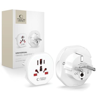 Adapter sieciowy Tech-Protect US / UK / AU / FI / CN - Europa, biały 