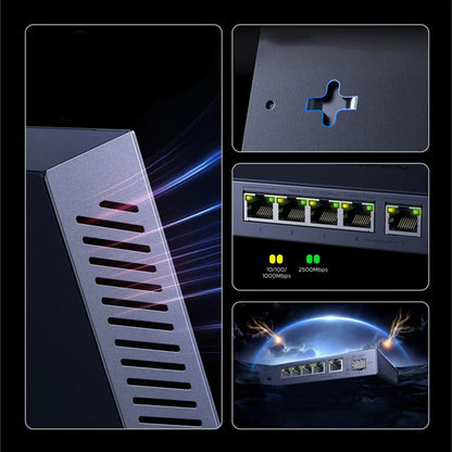 Przełącznik sieciowy UGREEN 35048EU, 5 x RJ45, szary