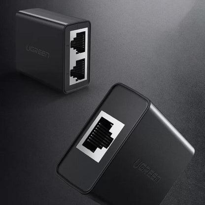 Adapter sieciowy UGREEN CM210, RJ45 - 2 x RJ45, Czarny