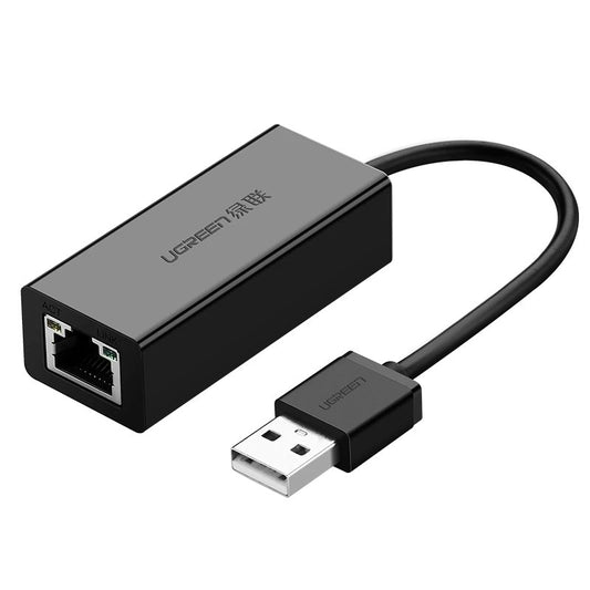 Karta sieciowa UGREEN CR110, RJ45, USB, Czarny