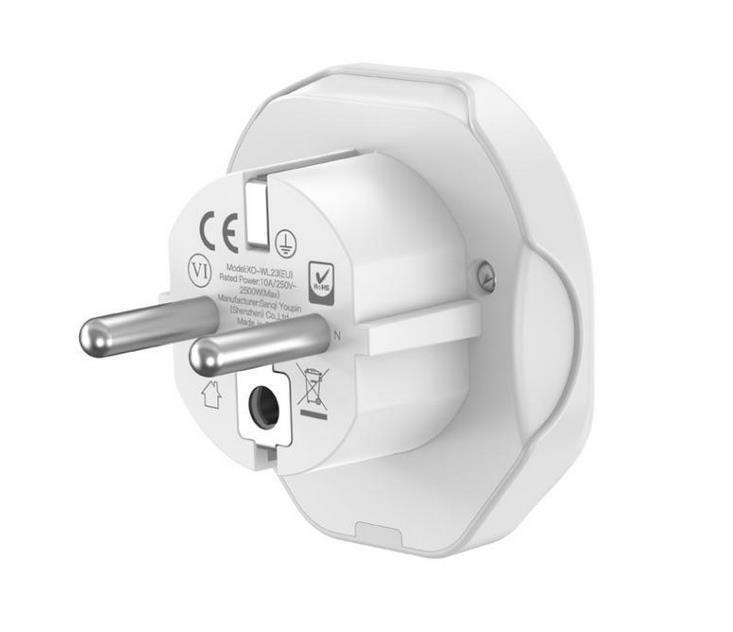 Adapter sieciowy XO Design WL23 US / UK / AU / FI / CN - Europa, biały