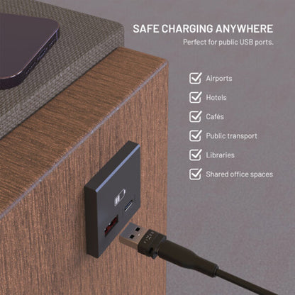 Adapter USB Blokada Danych Fixed, USB-A / USB-C, 2w1, Czarny