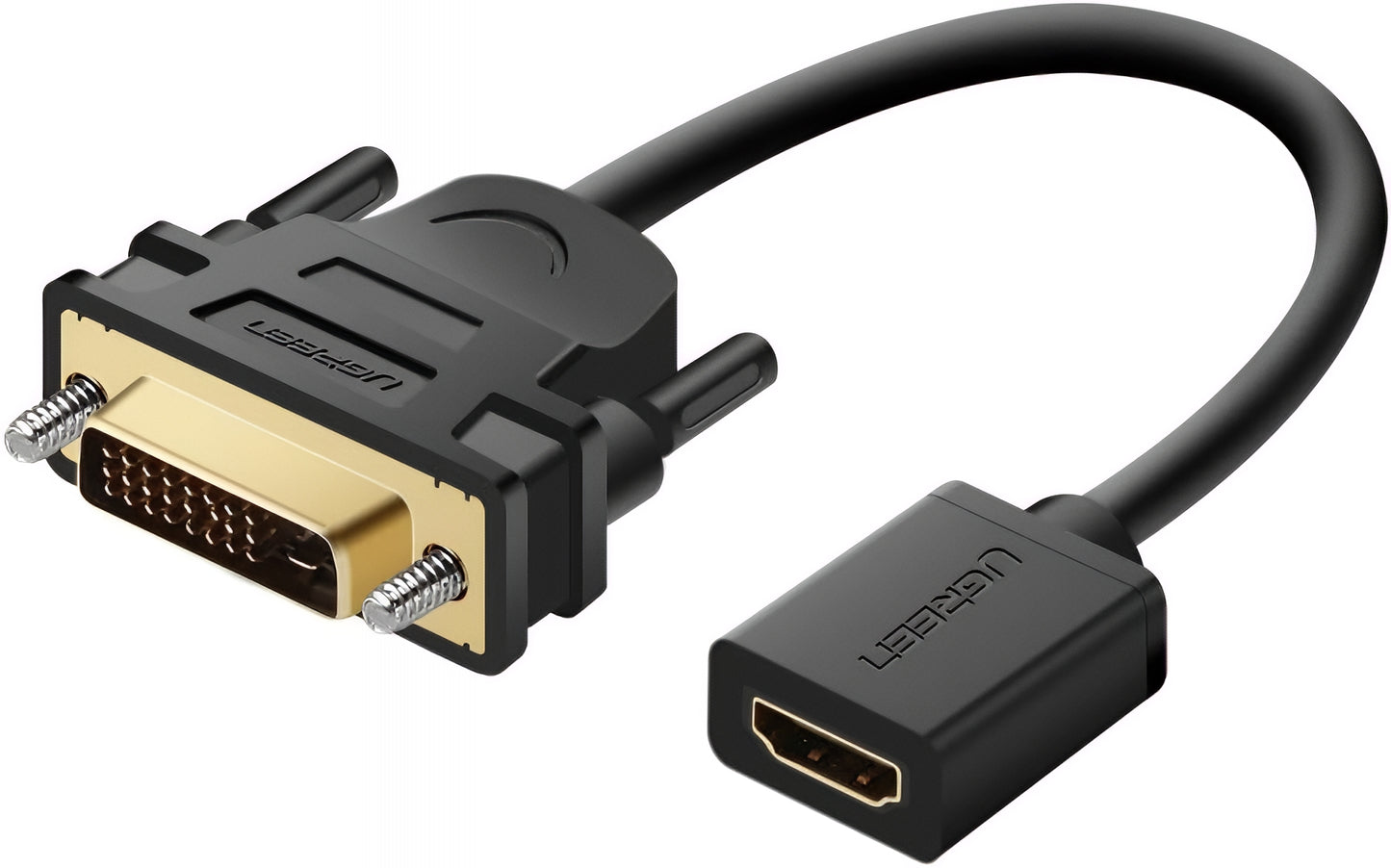 Adapter Video UGREEN 20118, HDMI - DVI, 1080P, Czarny