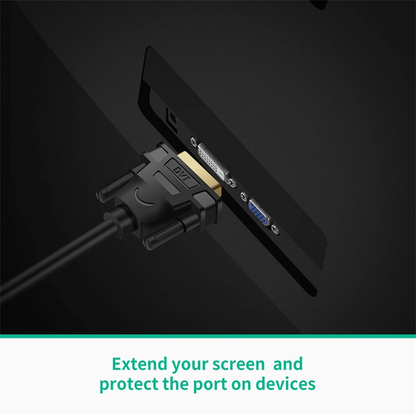 Adapter Video UGREEN 20118, HDMI - DVI, 1080P, Czarny