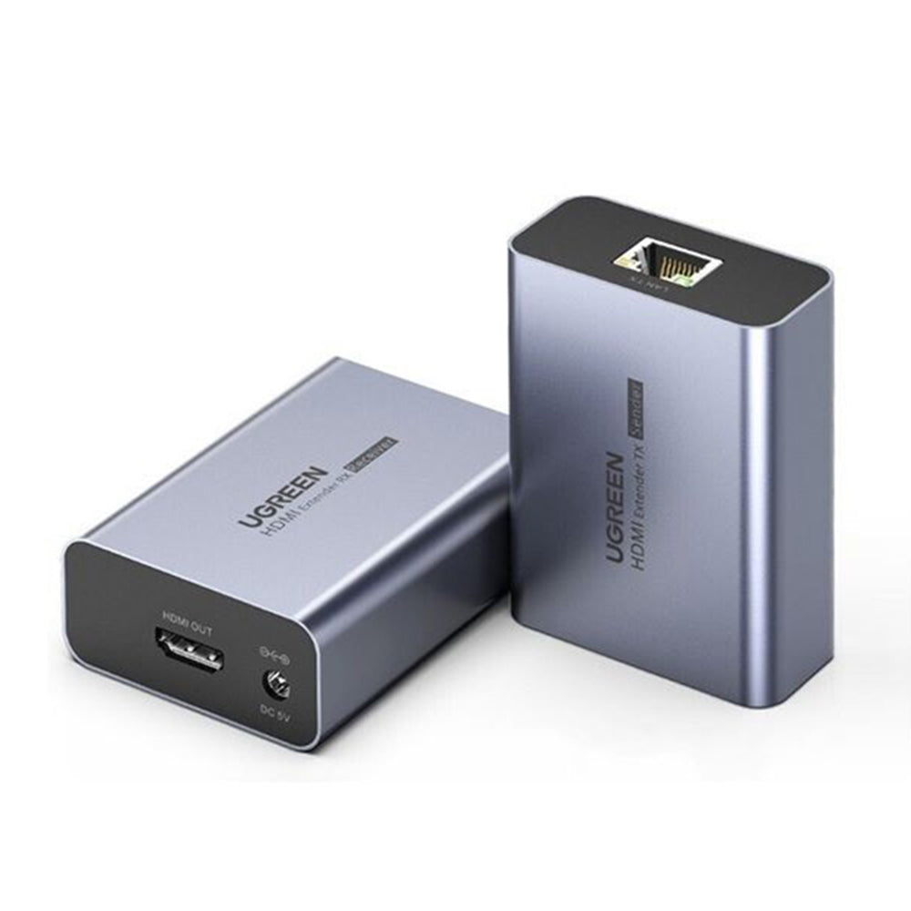 Adapter wideo UGREEN CM455 (20519EU), HDMI - RJ45, 1080P, szary