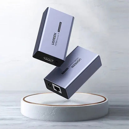 Adapter wideo UGREEN CM455 (20519EU), HDMI - RJ45, 1080P, szary