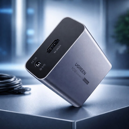 Adapter wideo UGREEN CM455 (20519EU), HDMI - RJ45, 1080P, szary