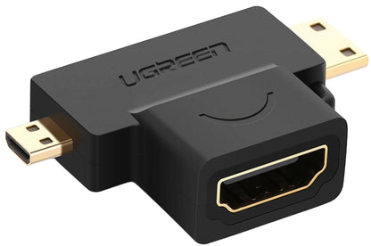 UGREEN HD129 Video Adapter, miniHDMI / microHDMI - HDMI, 1080P, Black
