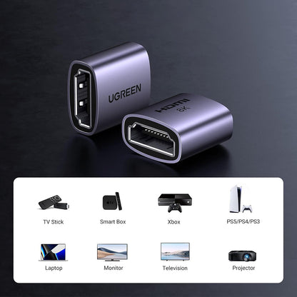 Adapter wideo UGREEN HD159 (90592), HDMI - HDMI, 8K, szary