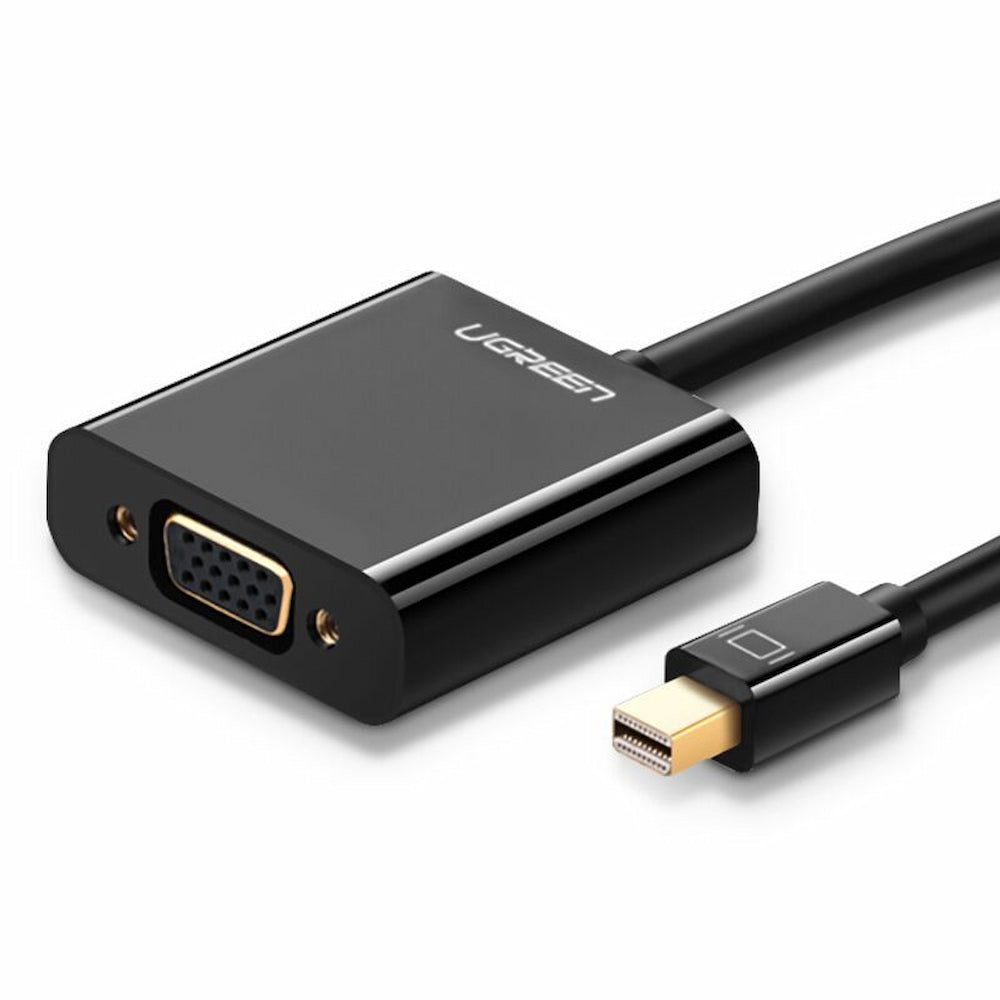 Adapter Wideo UGREEN, MiniDisplayPort - VGA, 1080P, Czarny