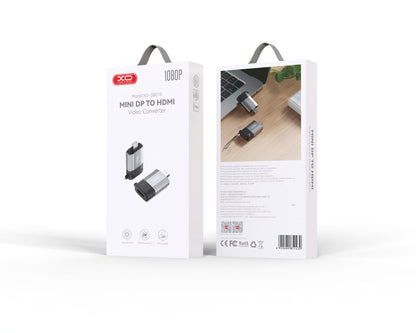 Adapter wideo XO Design GB015, miniDisplayPort - HDMI, szary 