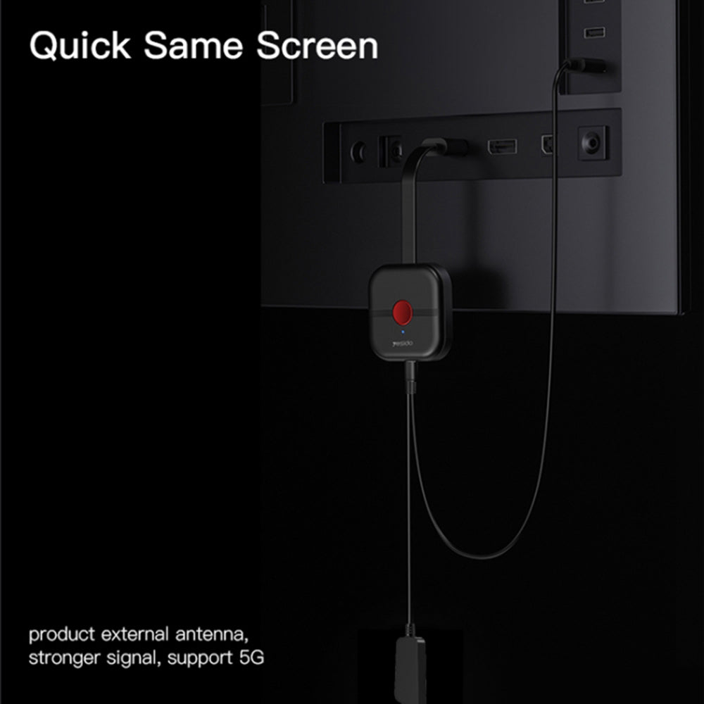 Adapter multimedialny bezprzewodowy Yesido TV10, Czarny