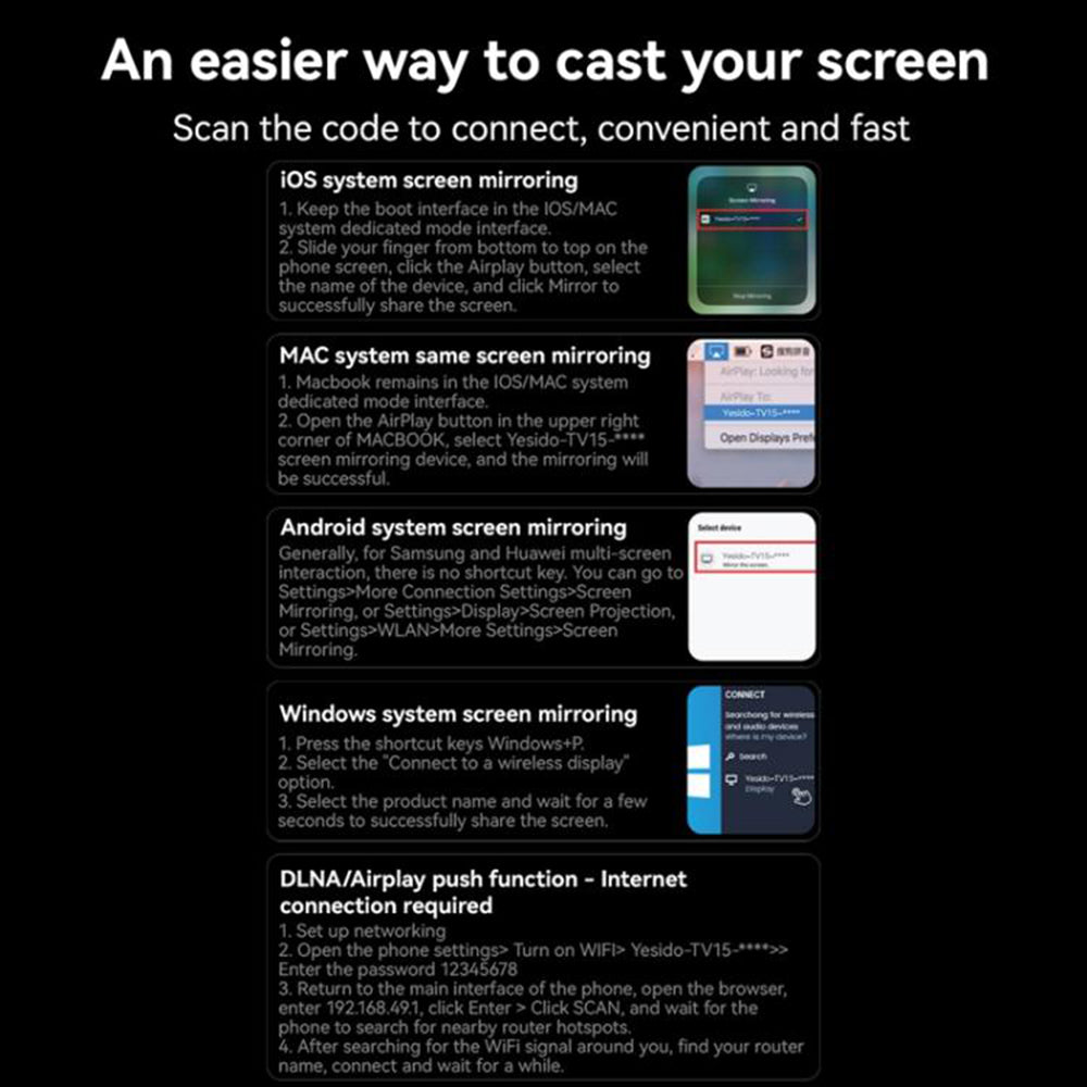 Adapter multimedialny bezprzewodowy Yesido TV15, Szary