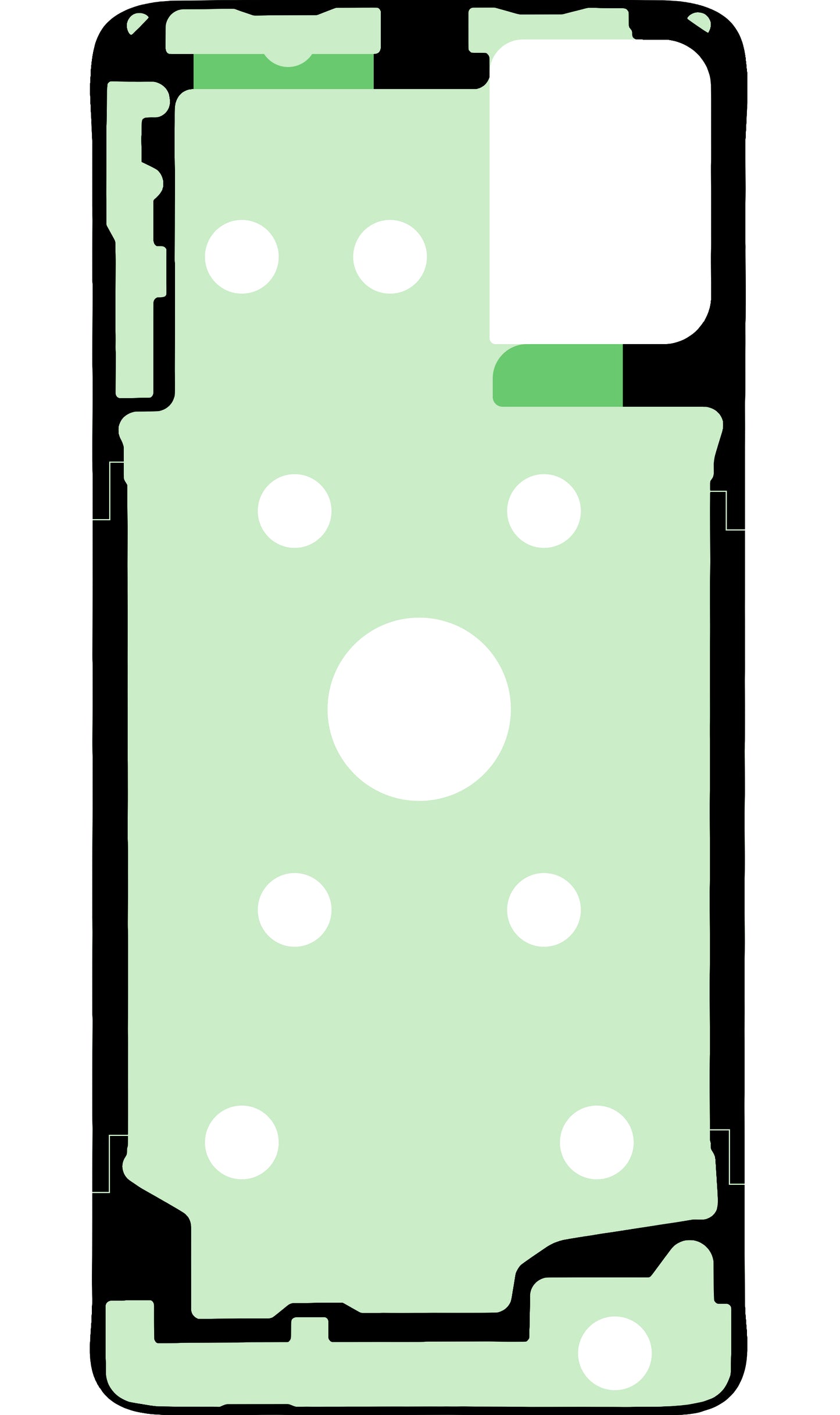 Klej do obudowy baterii Samsung Galaxy A51 A515, zestaw serwisowy GH02-20014A