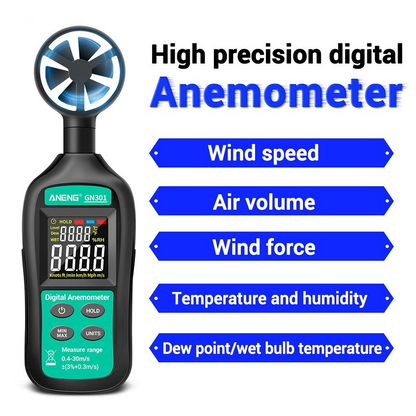 Cyfrowy anemometr ANENG GN301