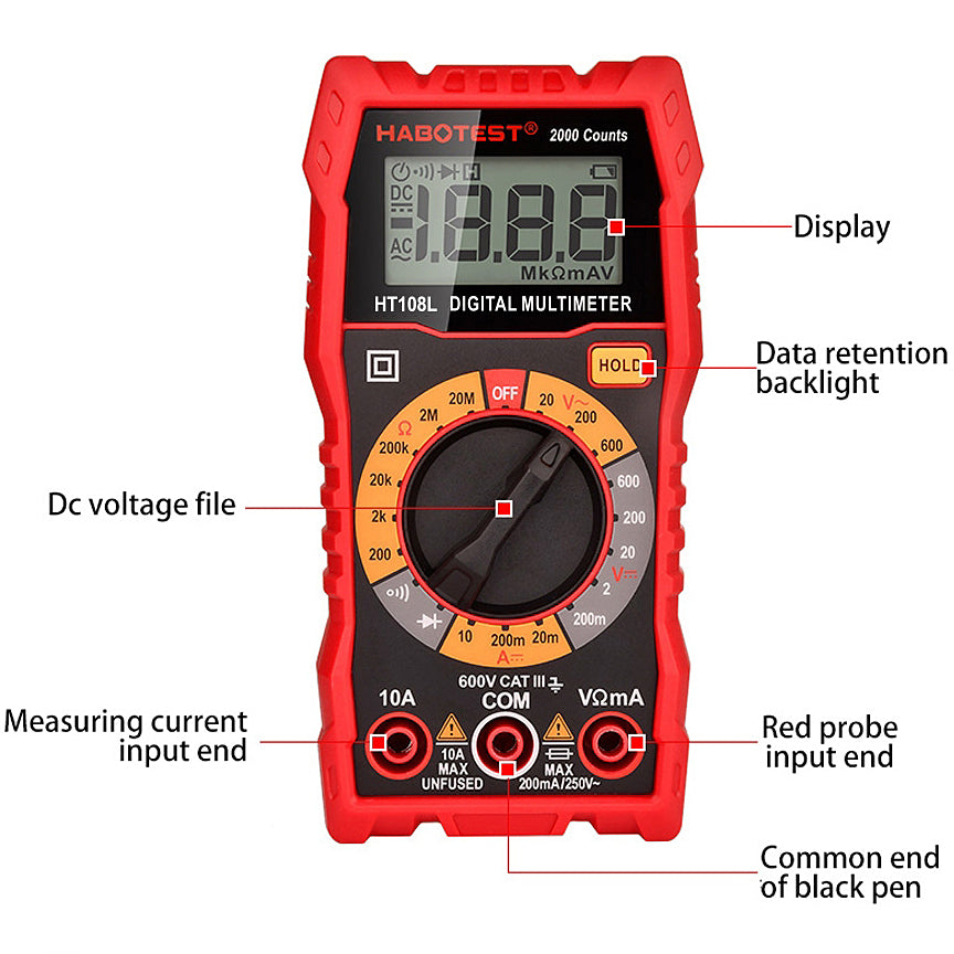 Cyfrowy miernik Habotest HT108L 