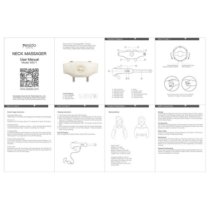Urządzenie do masażu szyi Yesido MG11, Beżowy