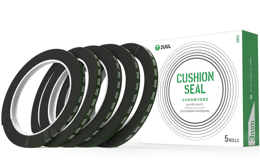 Taśma klejąca 2UUL CS01, 3mm, czarna, zestaw 5 sztuk