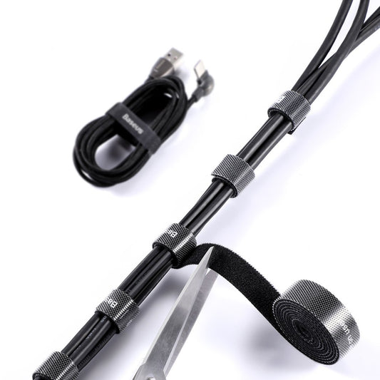 Organizator Kabli Baseus Circle, Velcro, 3m, Czarny ACMGT-F01