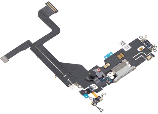 Opaska na głowę ze złączem ładowania - mikrofon Apple iPhone 13 Pro, srebrny