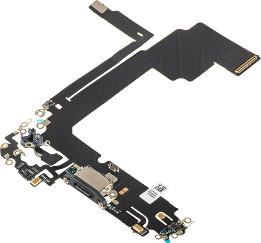 Taśma z złączem ładowania - mikrofon Apple iPhone 15 Pro Max, czarny