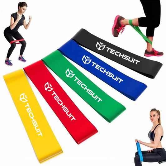 Taśma elastyczna Fitness Techsuit TS-01, zestaw 5 sztuk, wielokolorowa