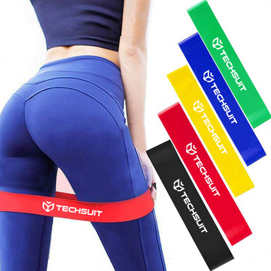 Taśma elastyczna Fitness Techsuit TS-01, zestaw 5 sztuk, wielokolorowa