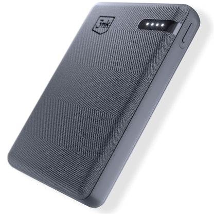 3MK Pocket External Battery, 5000mAh, 12W, 1 x USB-C, Gray