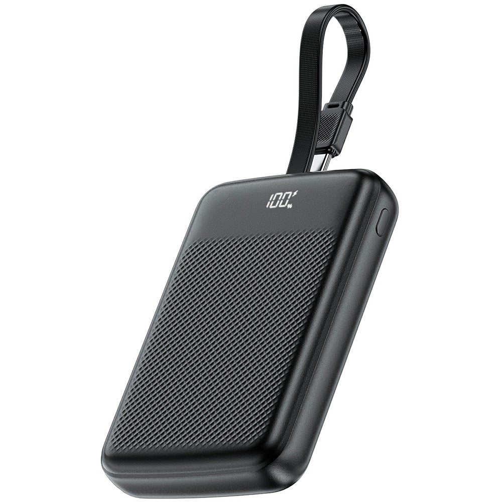 Zewnętrzna bateria Acefast M13, 10000mAh, 22.5W, QC + PD, 1 x USB-A - 2 x USB-C, Czarna.