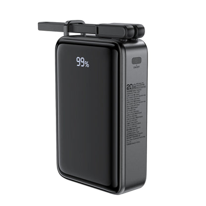 Zewnętrzna bateria Acefast M4, 20000mAh, 67W, PD, 1 x USB-A - 2 x USB-C, Czarna