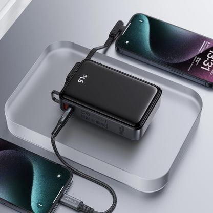 Zewnętrzna bateria Acefast M4, 20000mAh, 67W, PD, 1 x USB-A - 2 x USB-C, Czarna
