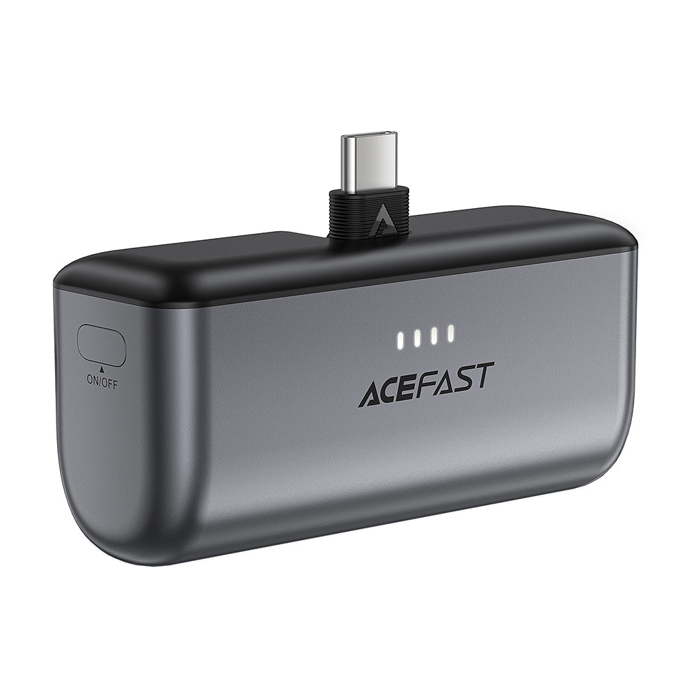 Powerbank Acefast M9, 5000mAh, 20W, PD, 2 x USB-C, Czarny