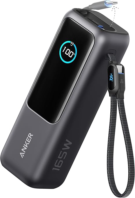 Zewnętrzna bateria Anker, 25000mAh, 165W, QC + PD, 1 x USB-A - 3 x USB-C, Szara A1695H11