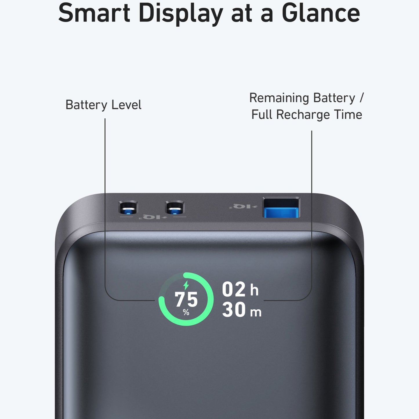 Zewnętrzna bateria Anker 533, 10000mAh, 30W, QC + PD, 1 x USB-A - 2 x USB-C, Czarna A1256G11