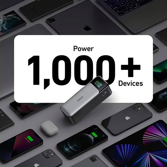 Bateria zewnętrzna Anker 737, 24000 mAh, 140 W, QC + PD, 1 x USB-A - 2 x USB-C, czarna A1289011