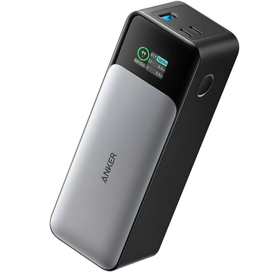 Bateria zewnętrzna Anker 737, 24000 mAh, 140 W, QC + PD, 1 x USB-A - 2 x USB-C, czarna A1289011