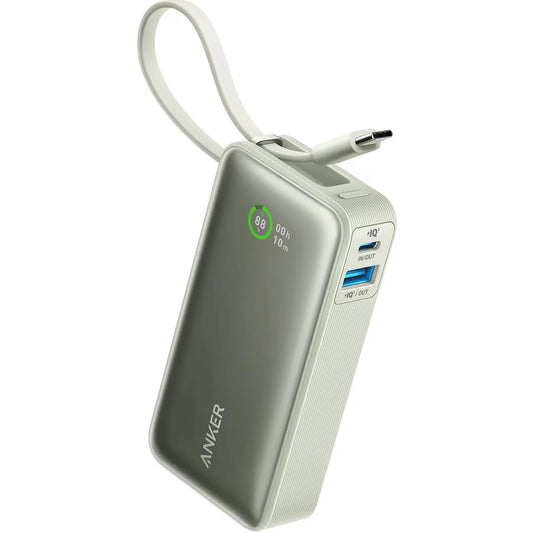 Anker Nano External Battery, 10000mAh, 30W, QC + PD, 1 x USB-A - 2 x USB-C, zielony A1259G61