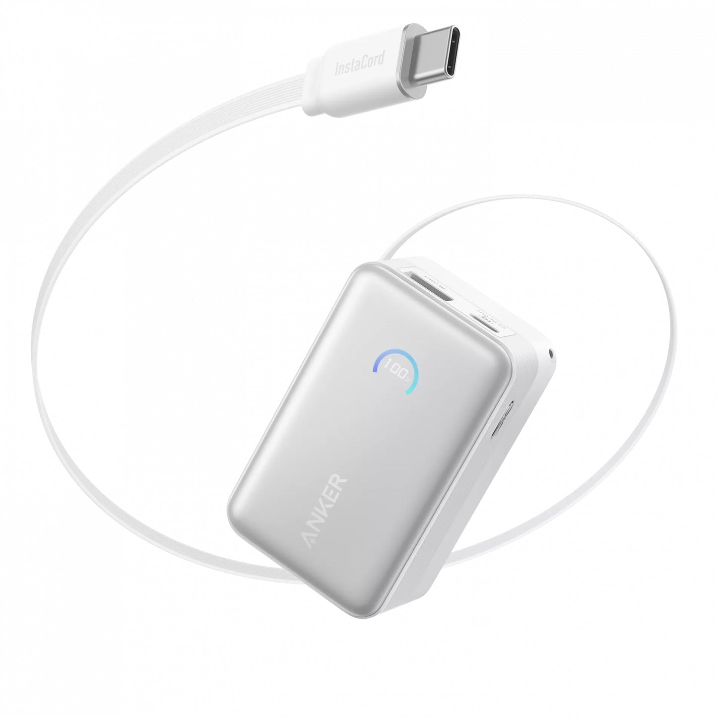 Zewnętrzna bateria Anker Nano, 10000mAh, 45W, QC + PD, 1 x USB-A - 1 x USB-C, Biała A1638H21