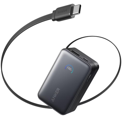 Zewnętrzna bateria Anker Nano, 10000mAh, 45W, QC + PD, 1 x USB-A - 1 x USB-C, Czarna A1638H11