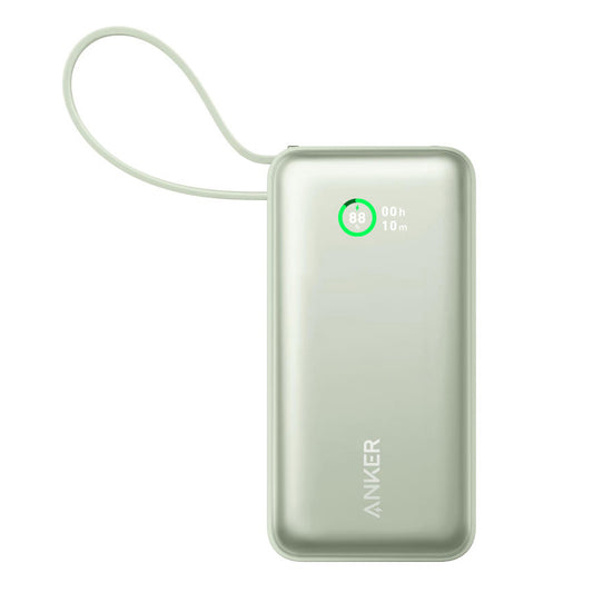 Anker Nano External Battery, 10000mAh, 30W, QC + PD, 1 x USB-A - 2 x USB-C, zielony A1259G61