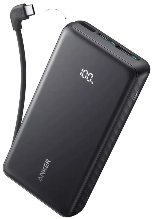 Zewnętrzna bateria Anker Zolo, 20000mAh, 22.5W, QC + PD, 1 x USB-A - 2 x USB-C, Czarna A110EH11