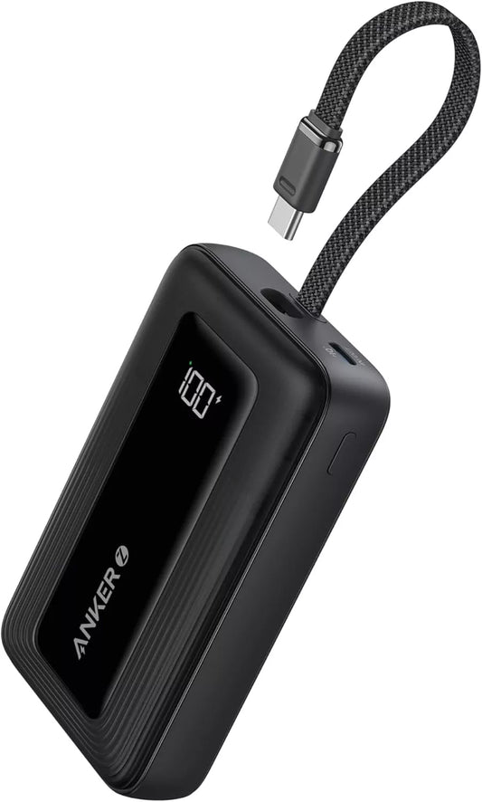 Zewnętrzna bateria Anker Zolo, 20000mAh, 30W, QC + PD, 1 x USB-A - 2 x USB-C, Czarna, Przepakowana A1689H11