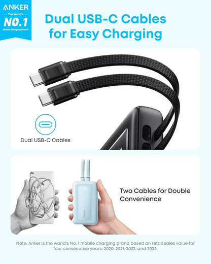 Zewnętrzna bateria Anker Zolo, 20000mAh, 45W, QC + PD, 1 x USB-A - 3 x USB-C, Czarna A1681H12