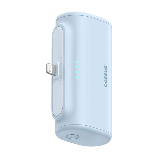 Zewnętrzna bateria Baseus Compact, 5000mAh, 20W, PD, 1 x Lightning - 1 x USB-C, Niebieska P10068307313-00