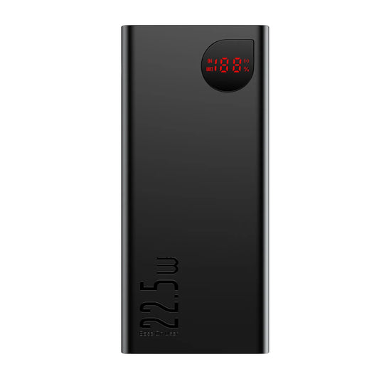 Baseus Adaman External Battery, 40000mAh, 22.5W, QC + PD, 1 x USB-C - 3 x USB-A, Black