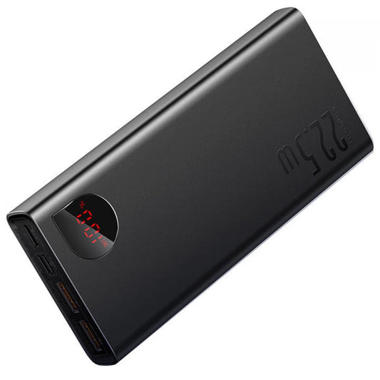 Zewnętrzna bateria Baseus Adaman, 20000mAh, 22.5W, QC + PD, 1 x USB-C - 2 x USB-A, Czarna PPAD070101
