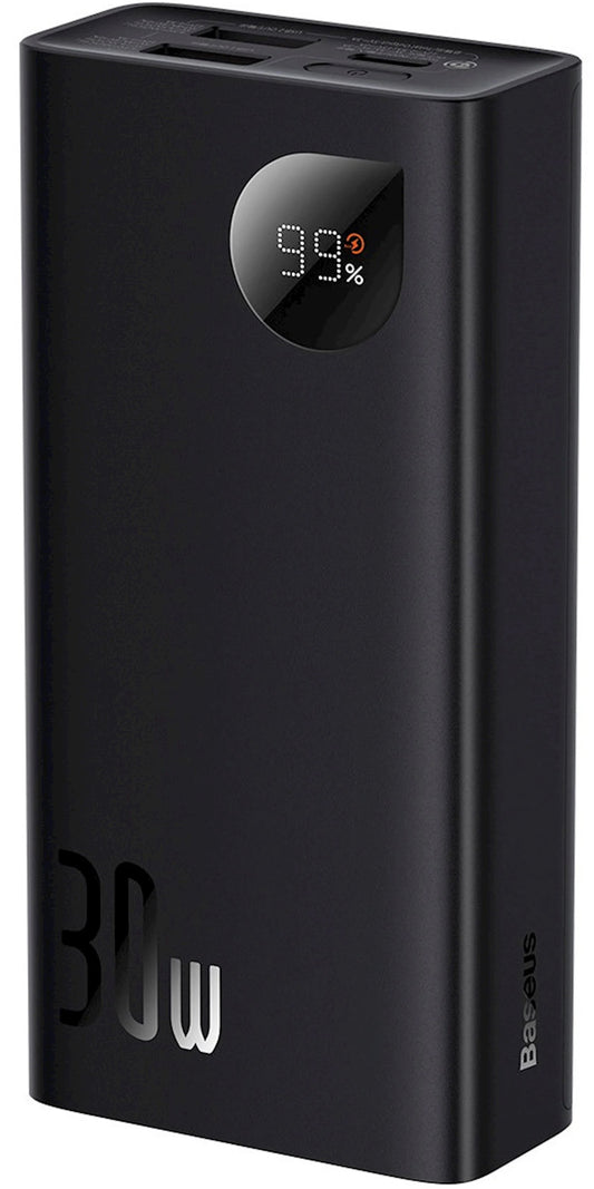 Zewnętrzna bateria Baseus Adaman2, 10000mAh, 30W, QC + PD, 1 x USB-C - 2 x USB-A, Czarna PPAD040101