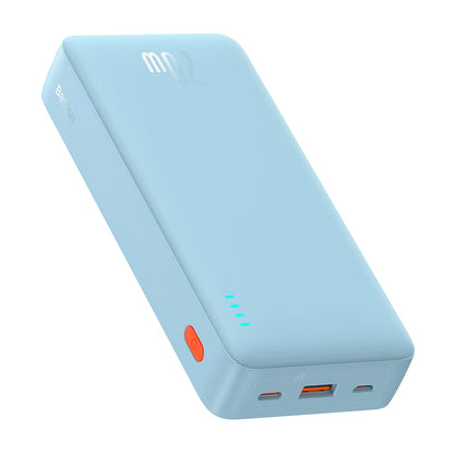 Zewnętrzna bateria Baseus Airpow, 20000mAh, 20W, QC + PD, 1 x USB-A - 1 x USB-C, Niebieska P10022804313-00